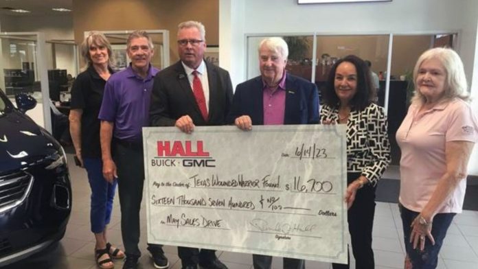 In the month of May, Texas-based Hall Buick GMC launched an initiative to raise funds for The Texas Wounded Warriors Foundation.