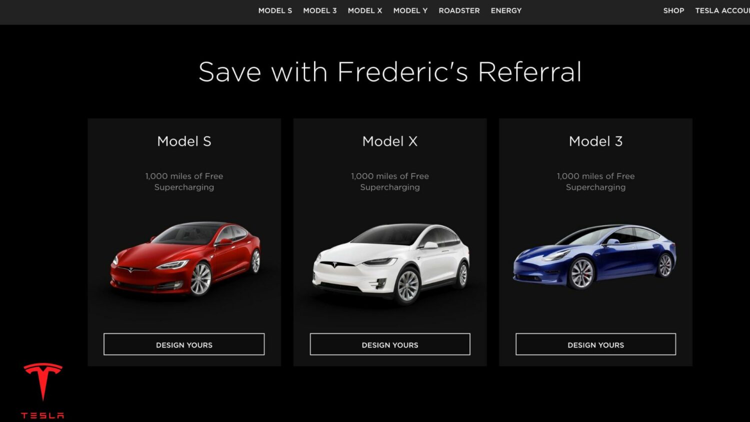 Referral program Tesla