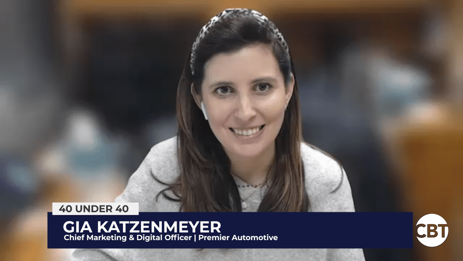 Gia Katzenmeyer, Chief Marketing and Digital Officer at Premier Automotive, joins CBT News to discuss her new 40 Under 40 award.