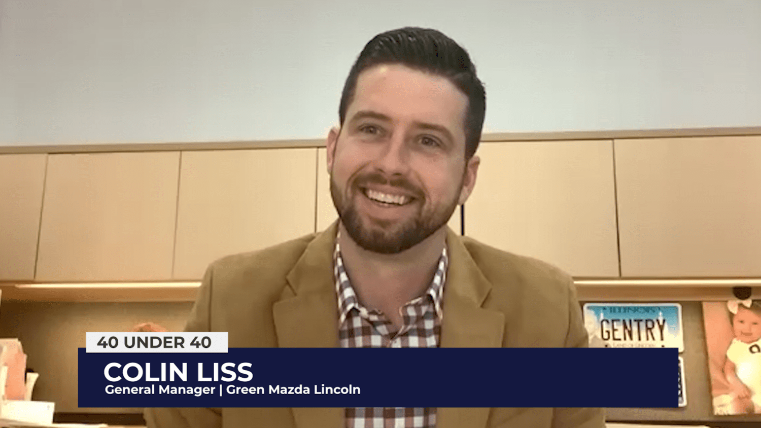 On this 40 under 40, anchor Jim Fitzpatrick engages with Colin Liss, the General Manager of Green Mazda Lincoln in Springfield, Illinois,