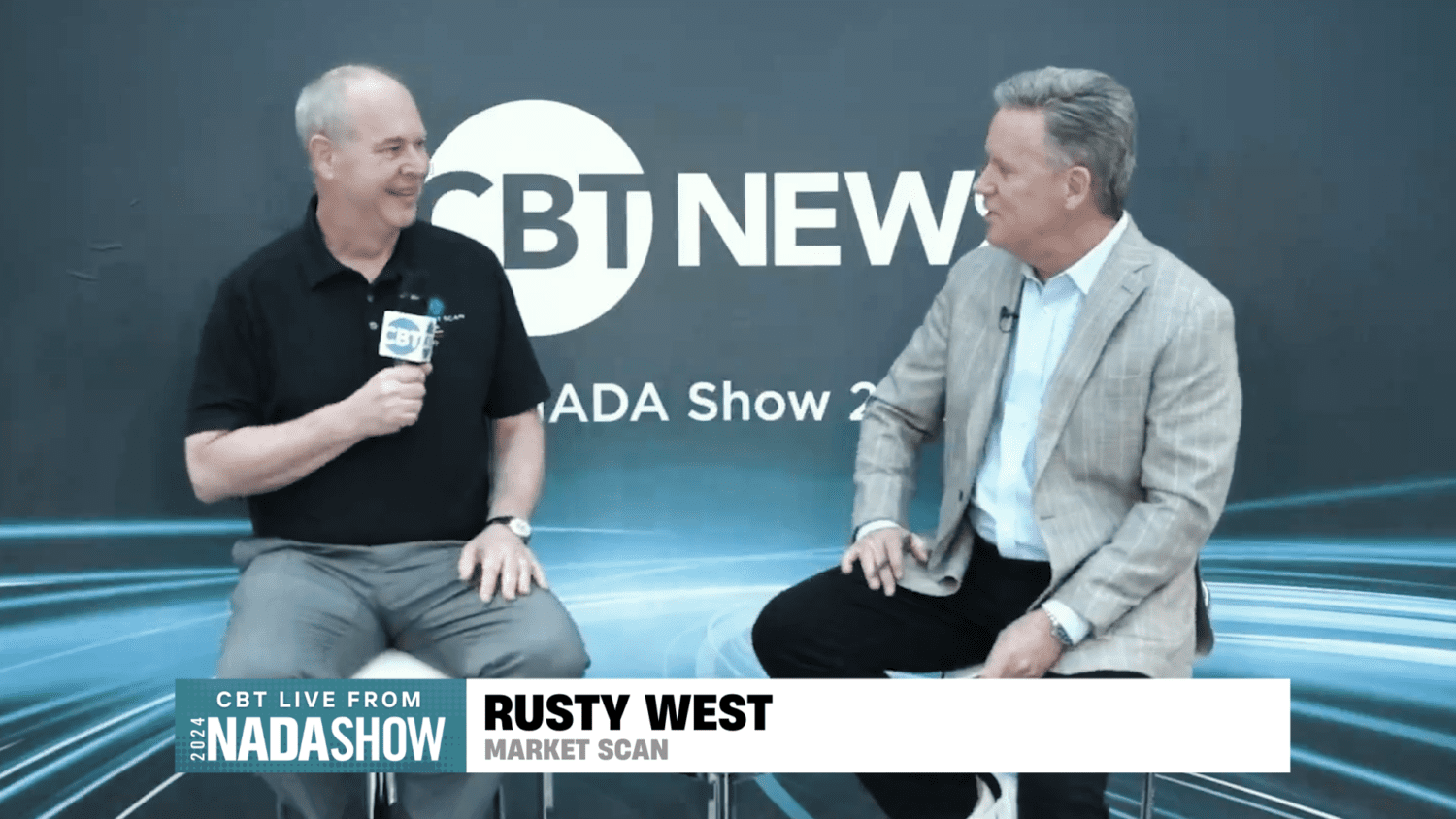 Jim Fitzpatrick of CBT News interviews Rusty West from Market Scan at the 2024 NADA Show. Explore comprehensive coverage of the event here.