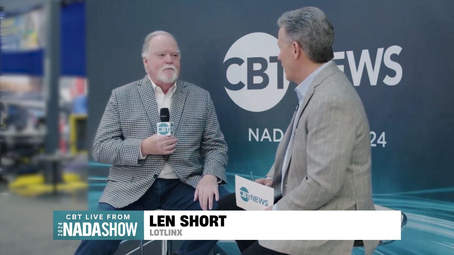 Len Short, co-founder and CEO of Lotlinx, joins CBT News anchor Jim Fitzpatrick at the 2024 NADA Show in Las Vegas.