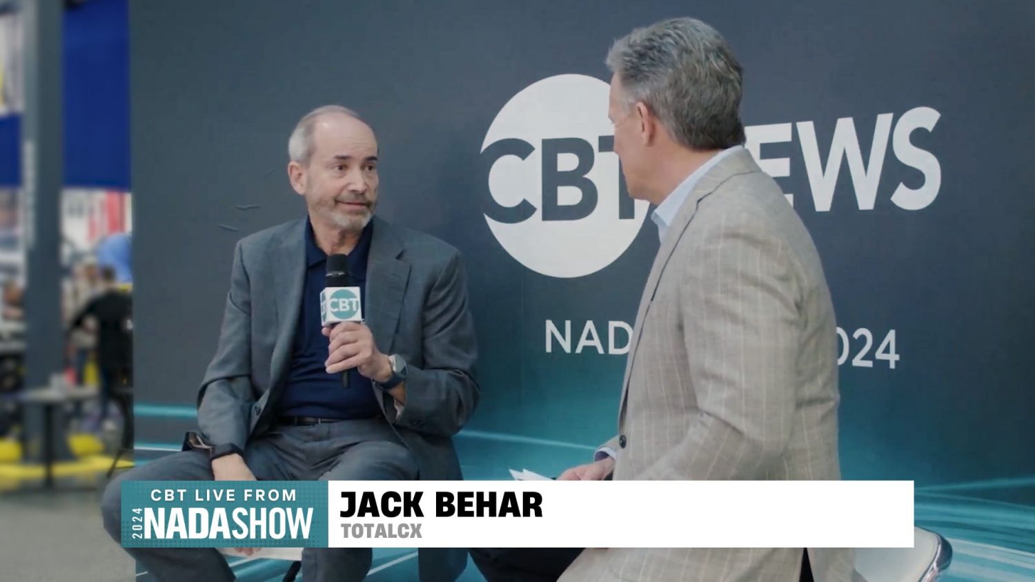 CBT News anchor Jim Fitzpatrick interviewed TotalCX President and Co-Founder Jack Behar at the 2024 NADA Show.