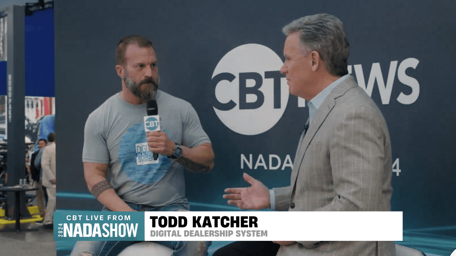 Jim Fitzpatrick of CBT News talks with Todd Katcher at 2024 NADA Show about new dealership tools. Watch full coverage here.