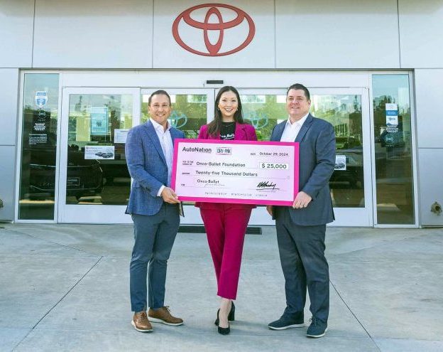 AutoNation has extended its commitment to cancer awareness and support by surprising a two-time breast cancer survivor with a donation