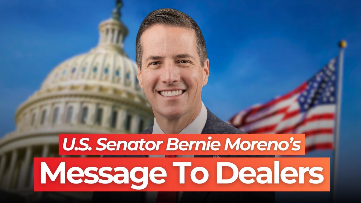 Newly elected Senator Bernie Moreno addresses dealers at the 2025 NADA Show and expresses excitement about the auto industry's future.