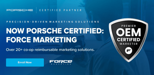 Force Marketing has been named a certified provider for Porsche, allowing Tier 3 dealers to access a range of digital marketing solutions