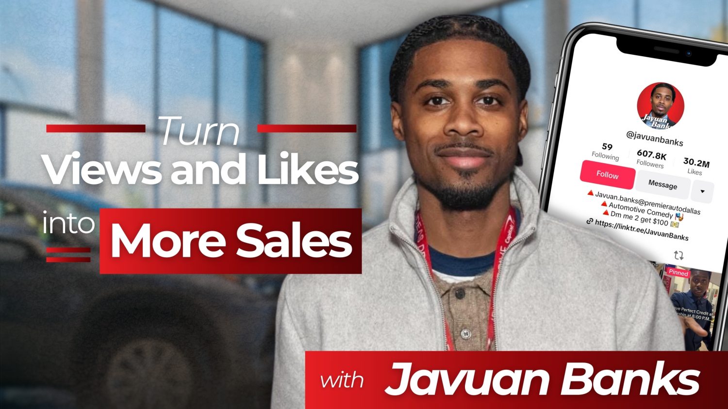 Javuan Banks discusses how to use social media to attract prospective customers into the dealership to sell more cars.
