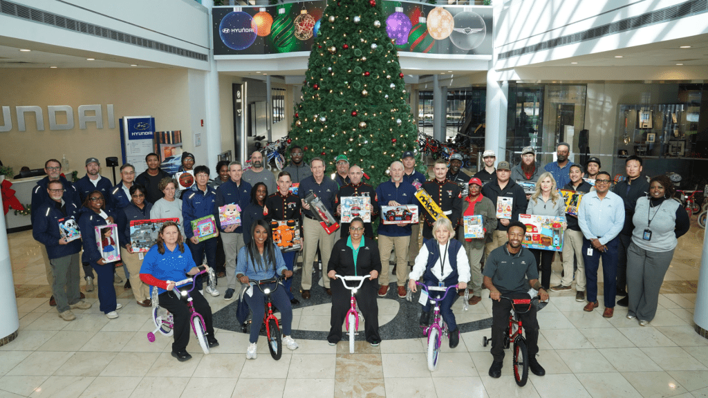 Hyundai Motor Manufacturing Alabama Team Members Donate Bicycles, Toys, and Funds to Marine Corps Toys for Tots