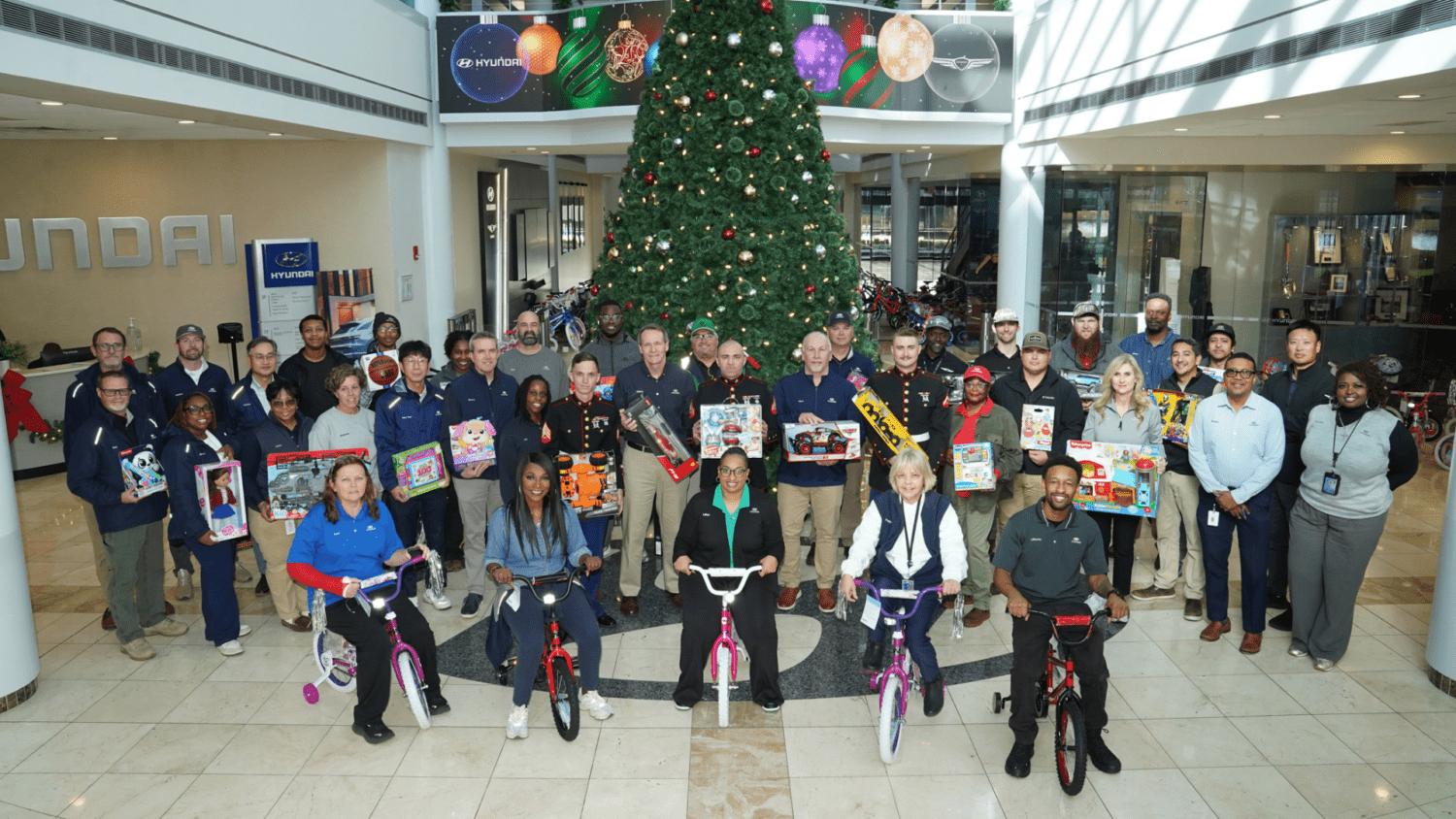 Hyundai Motor Manufacturing Alabama Team Members Donate Bicycles, Toys, and Funds to Marine Corps Toys for Tots
