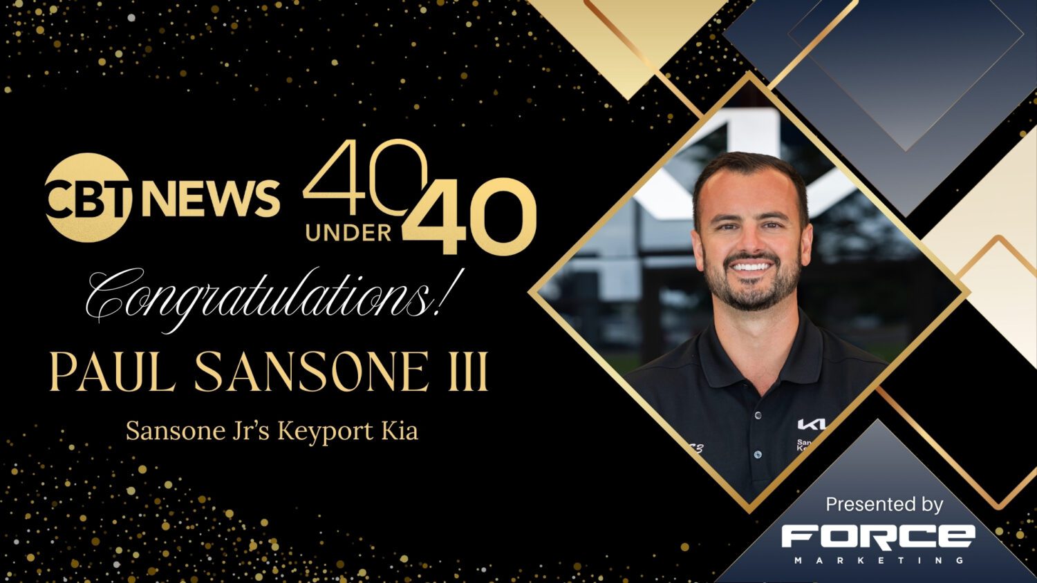 Paul Sansone III, of Sansone Jr.'s Keyport Kia, is a CBT News' 40 Under 40 honoree. He shares how he’s innovating in dealerships, auto lending, and commercial van sales.
