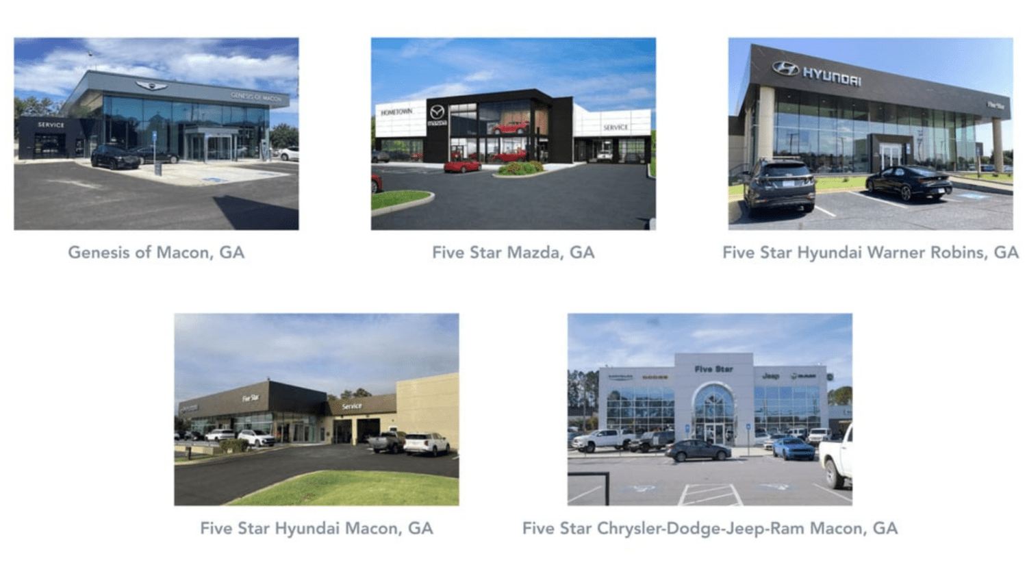 The Presidio Group exclusively advised Five Star Automotive on the sale of five dealerships in Georgia to ALM Automotive Group