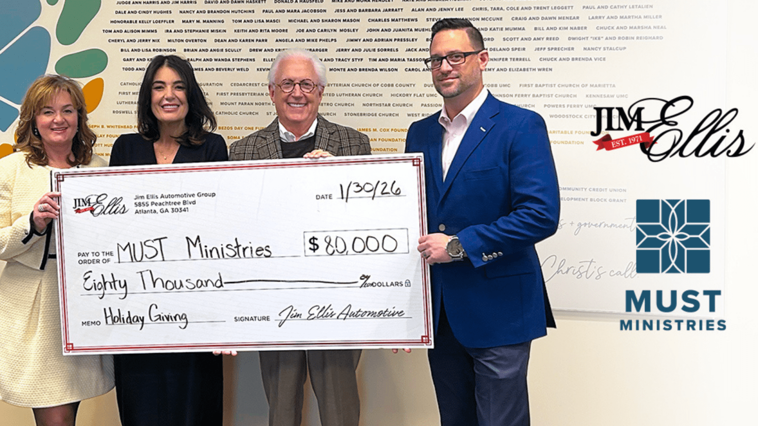 Jim Ellis Automotive makes $80K donation to MUST Ministries